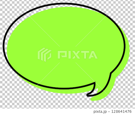 線條錯置的簡單對話泡泡 - 圓形 128641476