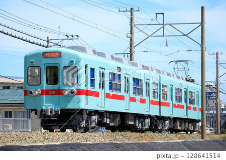 アイスグリーン塗装に復刻された600形電車【西日本鉄道(西鉄)】 アイスグリーン塗装に復刻された600形電車【西日本鉄道(西鉄)】 128641514