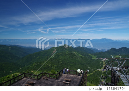 志賀高原横手山山頂　満天ビューテラス 128641794