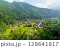 白川郷の合掌造りと茅葺 128641817