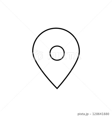 線画のマップの目印アイコン 128641880