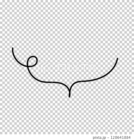 シンプルな線のふきだしイラスト 128641884