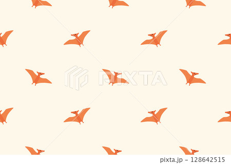プテラノドンのシームレスパターン 128642515