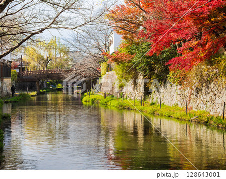 秋の近江八幡　八幡堀 128643001