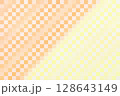 オレンジ色と黄色のモザイク　正方形 128643149