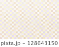淡い茶色と黄色と紫色のモザイク　正方形 128643150