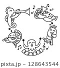 音楽を奏でる海の生き物 128643544