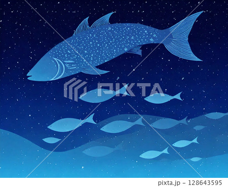 魚　背景 128643595