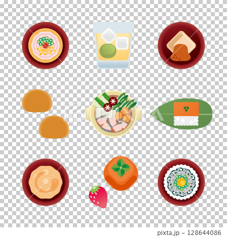 Wakayama gourmet illustration set 128644086