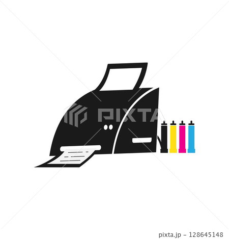 Digital printing logo vector template 128645148