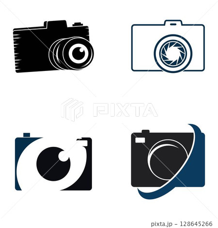 Camera icon vector template design 128645266