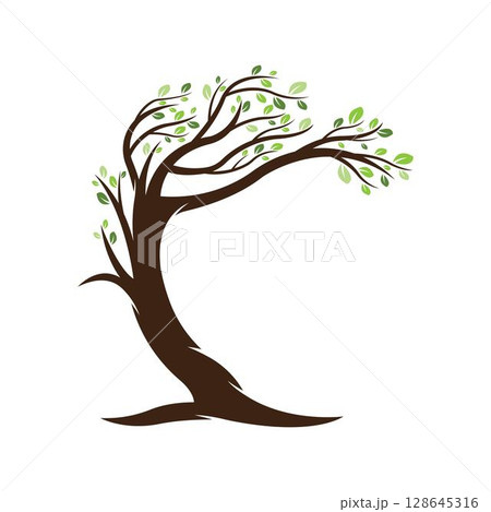 Tree icon logo template vector 128645316