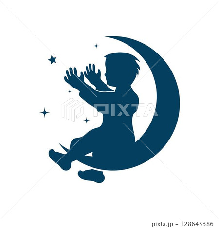 Child dreams logo designs concept vector, Kids Education logo symbol, Children Reaching star logo template Child dreams logo designs concept vector, Kids Education logo symbol, Children Reaching star logo template 128645386
