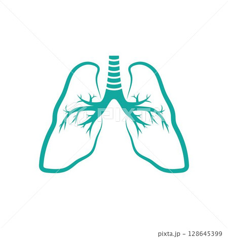 lungs logo icon vector illustration design 128645399