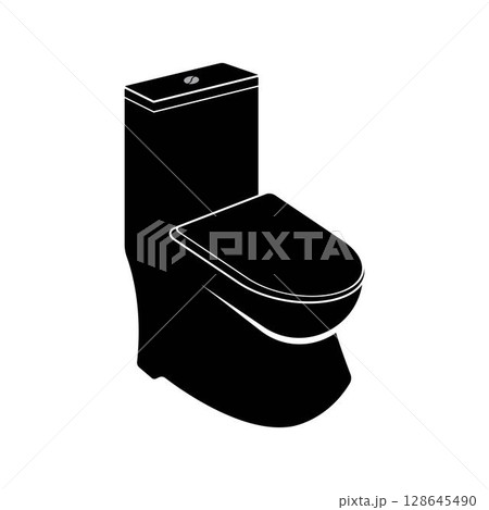 Toilet icon symbol vector isolated on white background Toilet icon symbol vector isolated on white background 128645490