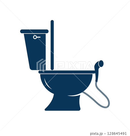 Toilet icon symbol vector isolated on white background 128645491