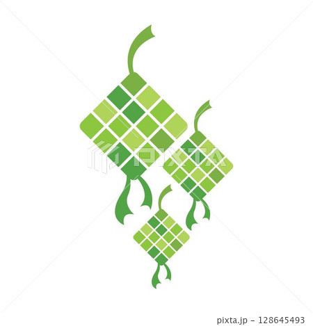 Ketupat or rice dumpling asian traditional food vector design Ketupat or rice dumpling asian traditional food vector design 128645493
