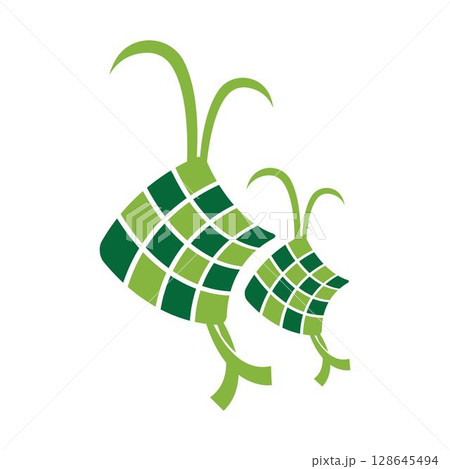 Ketupat or rice dumpling asian traditional food vector design 128645494