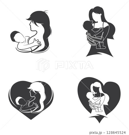 Happy Mothers Day logo vector illustration design.Happy Mother's Day to all mother lovers Happy Mothers Day logo vector illustration design.Happy Mother's Day to all mother lovers 128645524