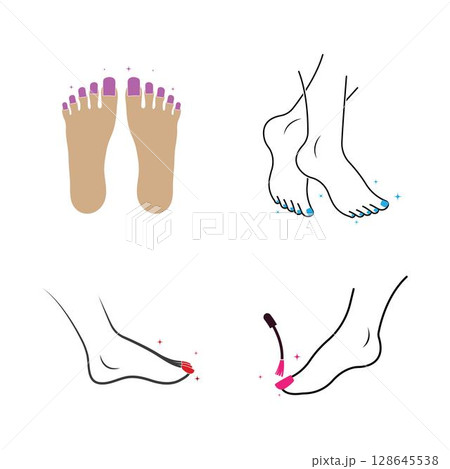 Vector logo Modern design for beauty center and spa manicure and pedicure salon. Vector logo Modern design for beauty center and spa manicure and pedicure salon. 128645538