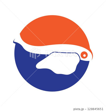 Baby salmon logo template. Fish logo vector template design 128645651