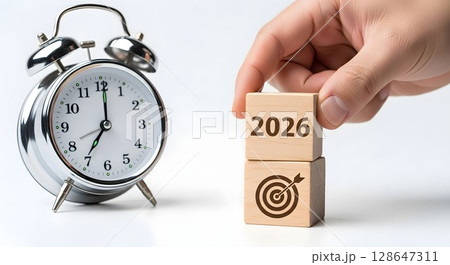 wooden blocks with the word tax and wooden letters 128647311