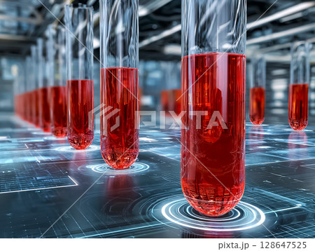 人工血液を研究する研究室のイメージ素材 人工血液を研究する研究室のイメージ素材 128647525