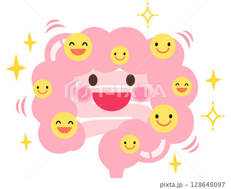 イキイキとした元気な腸 腸内環境 イキイキとした元気な腸 腸内環境 128648097