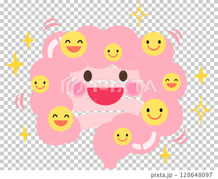 イキイキとした元気な腸 腸内環境 イキイキとした元気な腸 腸内環境 128648097