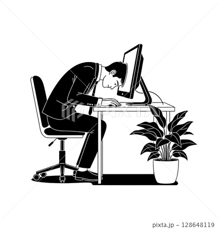 office worker on the white background office worker on the white background 128648119