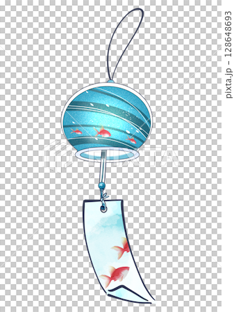 金魚が泳ぐ風鈴 金魚が泳ぐ風鈴 128648693