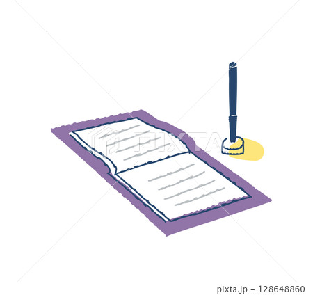 芳名帳とペン 128648860