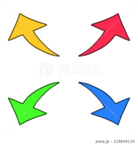 シンプル矢印01 128649129