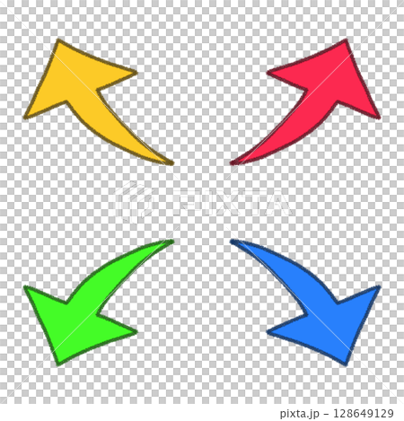 シンプル矢印01 128649129