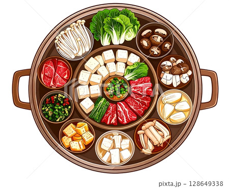 tasty dishes from different dishes 128649338