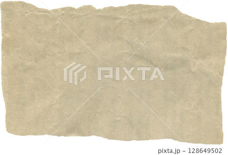 Vintage paper piece with torn edges. Crumpled paper For DIY projects, scrapbooking and collage Vintage paper piece with torn edges. Crumpled paper For DIY projects, scrapbooking and collage 128649502