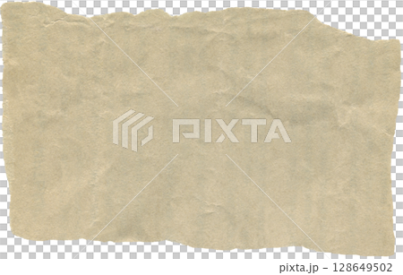 Vintage paper piece with torn edges. Crumpled paper For DIY projects, scrapbooking and collage Vintage paper piece with torn edges. Crumpled paper For DIY projects, scrapbooking and collage 128649502