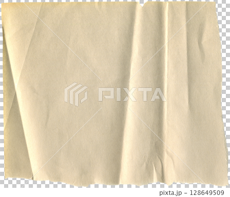 Realistic crumpled ripped paper scrap. For scrapbooking, paper collage making 128649509