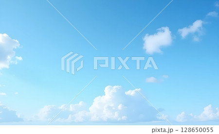 Realistic Blue Sky with Clouds on iPhone Camera Realistic Blue Sky with Clouds on iPhone Camera 128650055