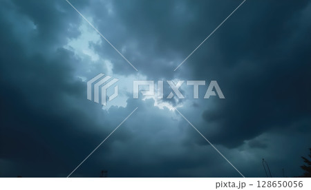 : Realistic Storm Cloud Textures Using iPhone 16 Pro 128650056