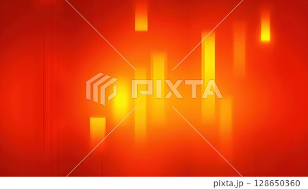 Futuristic Orange Glow Layers 128650360