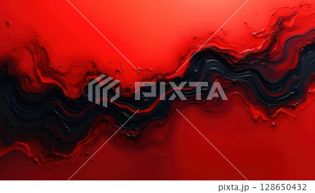 Abstract Storm in Fiery Red Swirls Abstract Storm in Fiery Red Swirls 128650432
