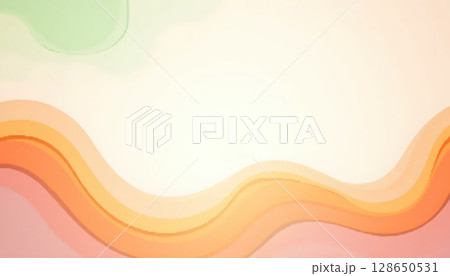 Abstract Colorful Wave Background with Central White Space Abstract Colorful Wave Background with Central White Space 128650531