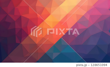 "Colorful overlapping diagonal shapes 128651094