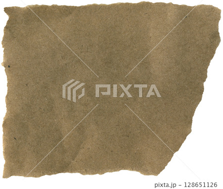 Ripped cardboard scrap. Background for vintage album decoration, collages, scrapbooking, DIY projects 128651126