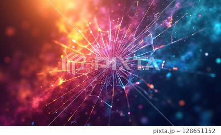 Energetic mosaic of rainbow spike 128651152