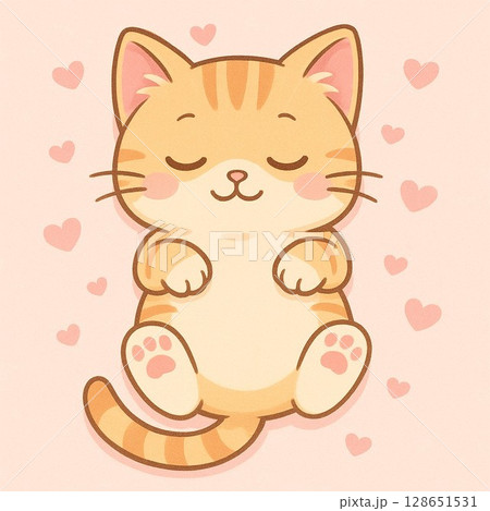 寝ている猫 128651531