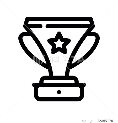 Winner s Trophy Cup with a Star for Excellence 128651701
