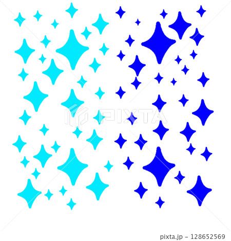 キラキラ　ひし形　菱形　水色　青色　シンプル 128652569