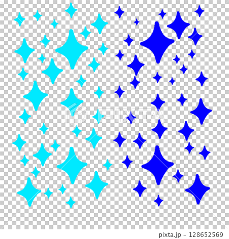 キラキラ　ひし形　菱形　水色　青色　シンプル 128652569